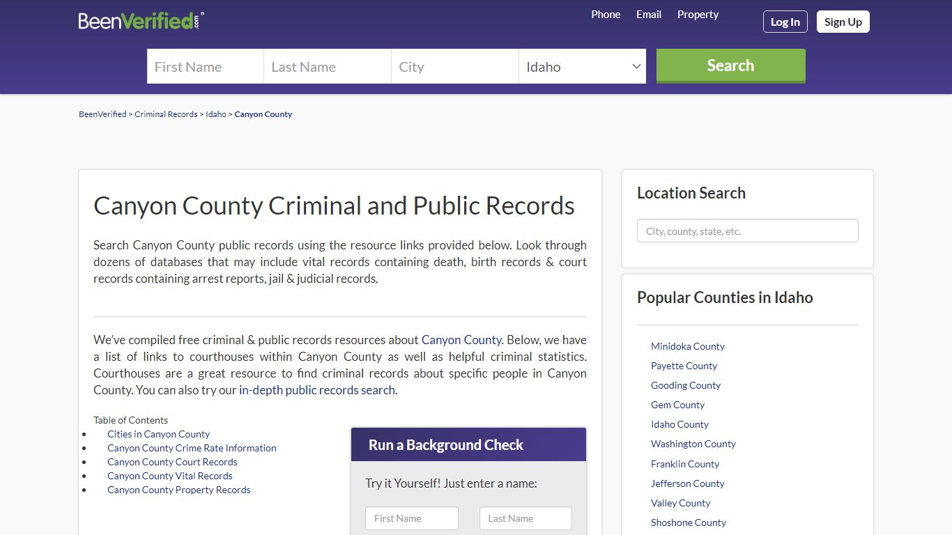 Canyon County Arrest Records in ID - Court & Criminal Records ...